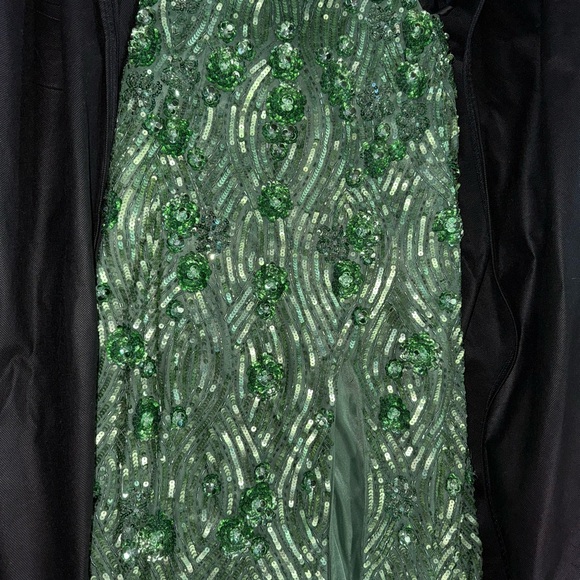 Primavera Couture Sparkling Green Backless Dress - Picture 5 of 11